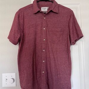 Goodfellow & Co Men's Red Short Sleeve Shirt